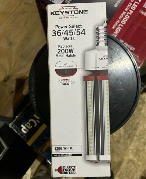 KEYSTONE KT-LED54PSHID-EX39-840-D/G4 Corncob Lamp Power Select 36w/45w/54w gallery