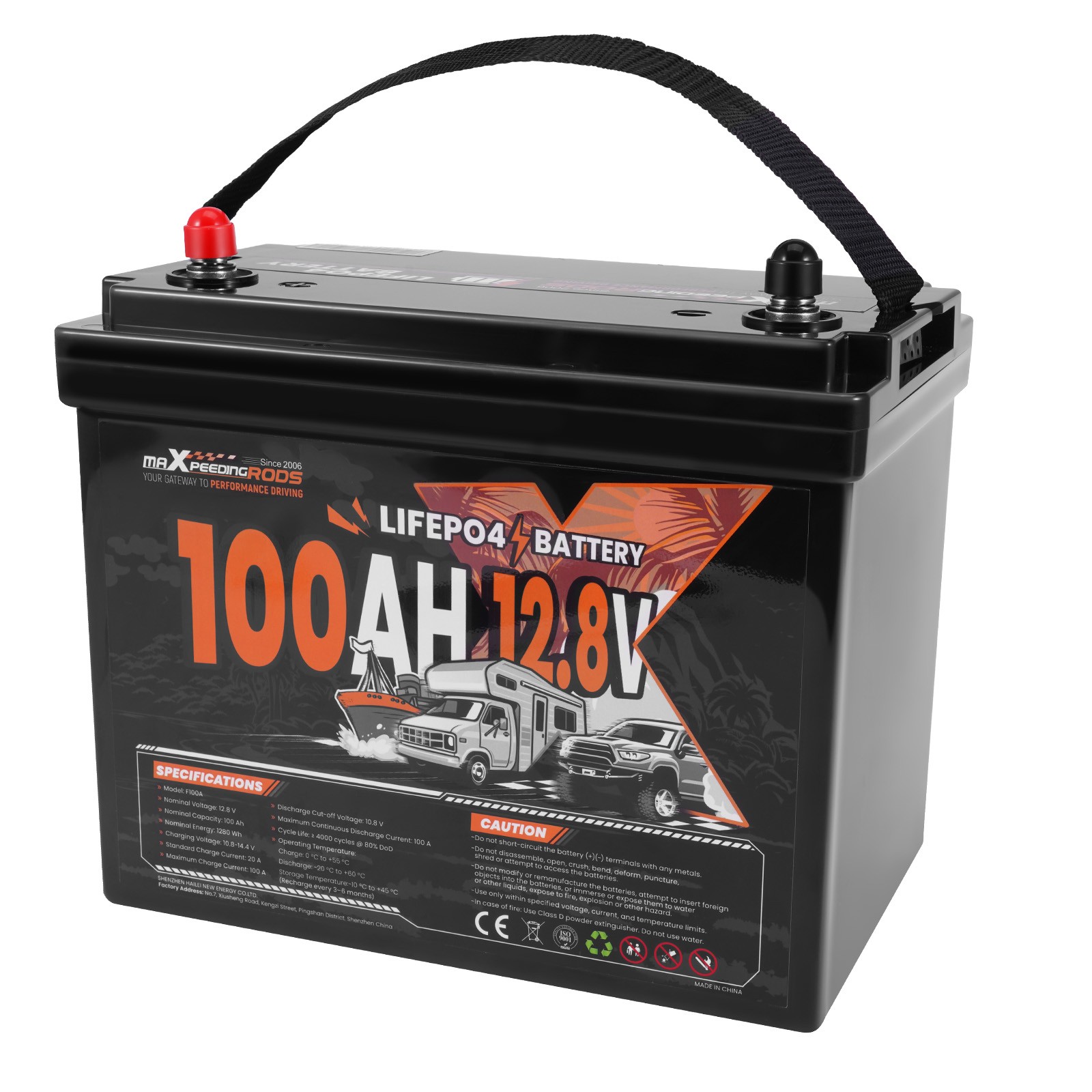 100Ah 12V Lithium Battery for Backup Power RV, Low Temp Protection, 23lbs gallery