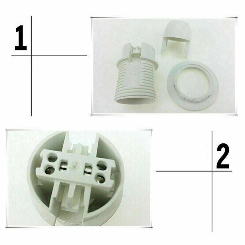 Half-tooth standard plastic Screw Cap Holder LED Lamp Plastic E14 Card type gallery