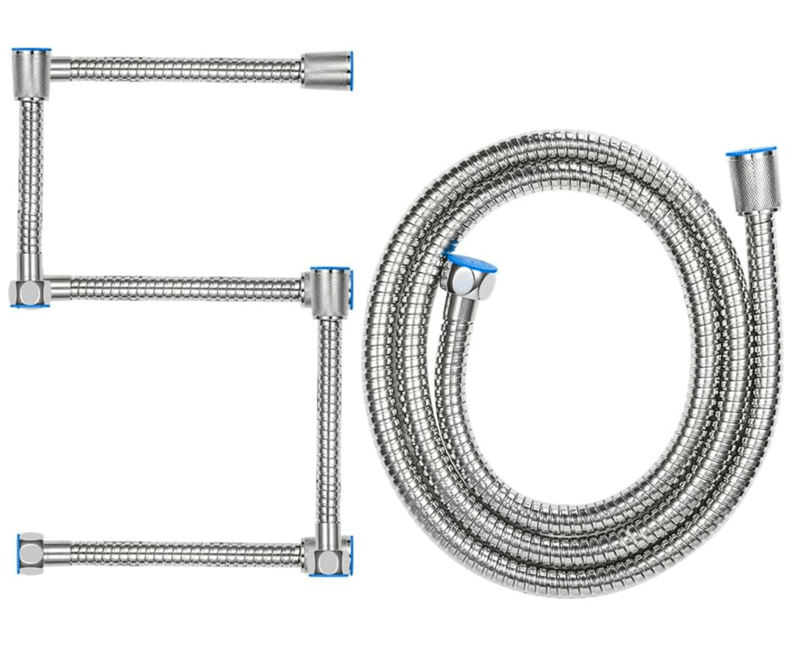 96" Extra Long Stainless Steel Shower Hose w/ Solid Brass Connectors gallery