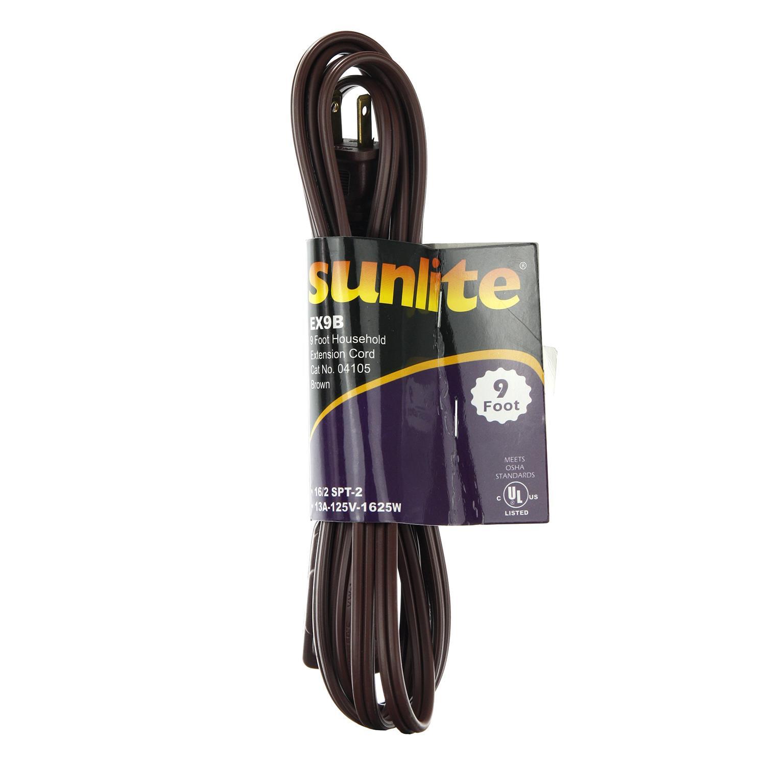 2-Outlet Extension Cord, 9Ft Brown Strip, Three 2-Prong Polarized, 1625W, 125V gallery