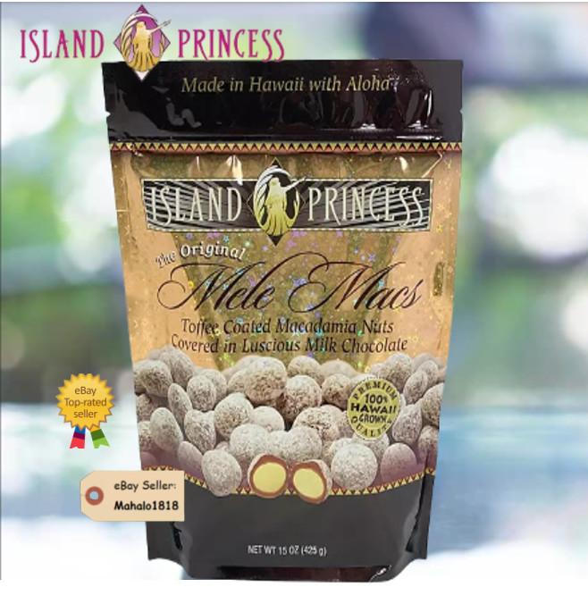 Five (5) Island Princess Toffee Coated Macadamia Nuts 15 oz each made in Hawaii gallery