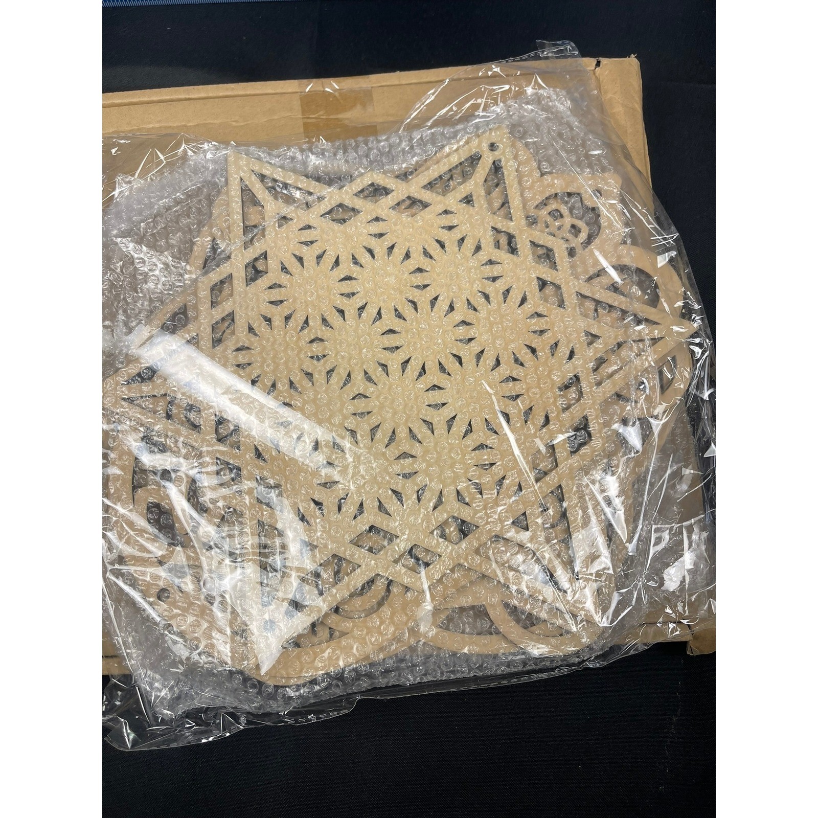 Sacred Geometry Wall Art Large Irregular Shape Wood Laser Cut Flower of Life Set gallery