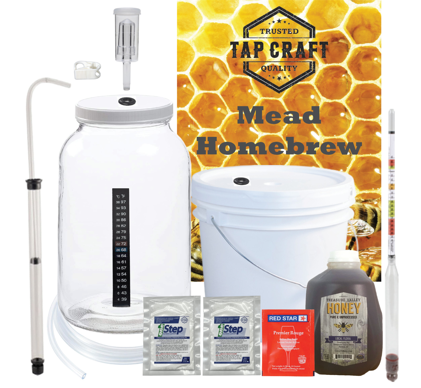 One Gallon Premium Mead Making Kit With a Wide Mouth Jug gallery
