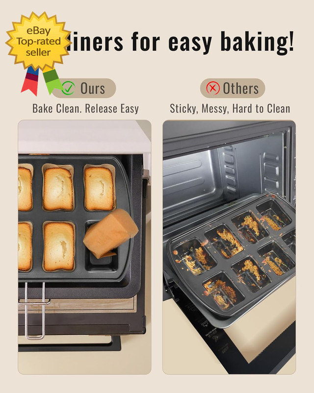 100 Pcs Mini Loaf Pan Liners Compatible with Wilton Mini Loaf Pan Natural Parchm gallery