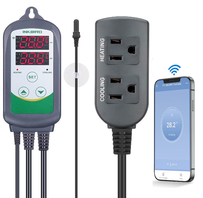 INKBIRD Temperature Controller WiFi ITC-308 Aquarium Fish Tanks Heating Cooling gallery