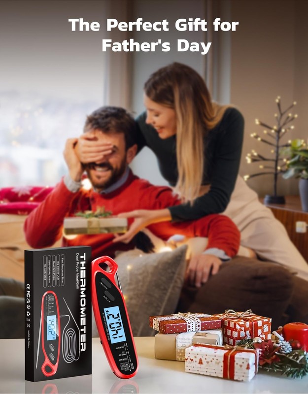 Instant Read Meat Thermometer Digital for Cooking with Dual Probe, ... Fast Ship gallery