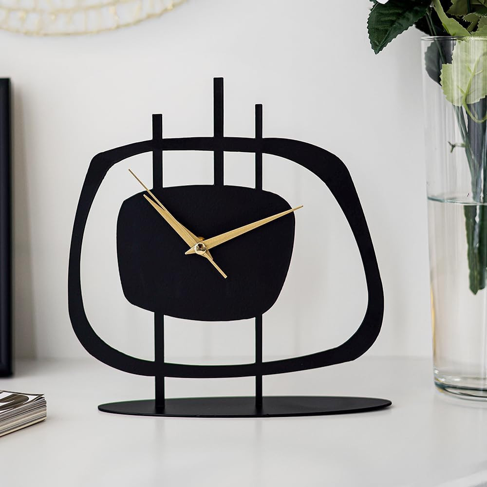 Table Clock for Living Room Office, Bedside, Kitchen | Silent Running Night Shel gallery