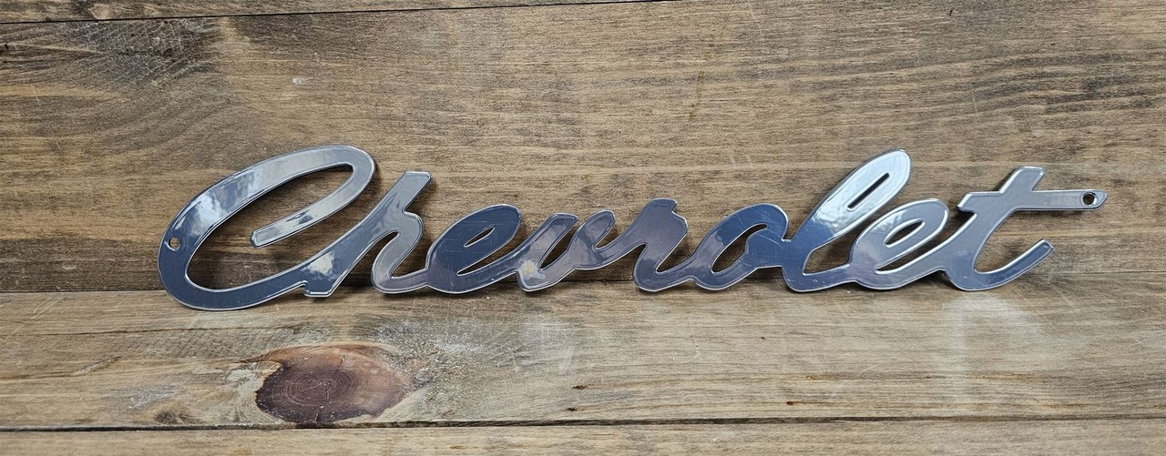 Chevrolet Script Bold Chrome Steel Sign gallery