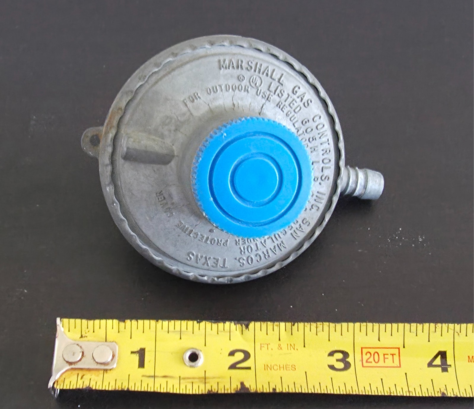 Marshall universal propane LP regulator #150 1/4" inlet crimp on outlet gallery