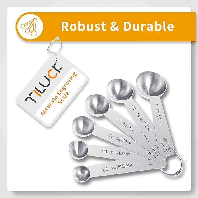 Stainless Steel Measuring Cups & Spoons Set, Cups and Spoons 10 pieces gallery