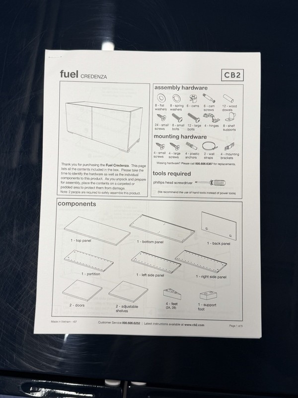 Fuel Navy Credenza From CB2 gallery