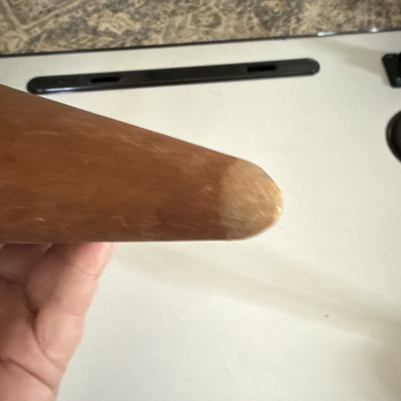 Handmade Wood Pestle, Medium Brown Solid/Plain, 11 in Tall, 6 in Diameter gallery
