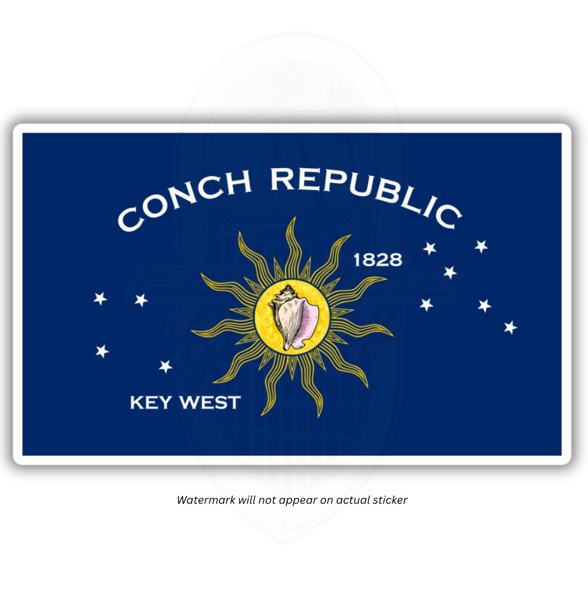 Key West Florida 3” Flag Sticker Decal Conch Republic EYW Fishing FL South gallery