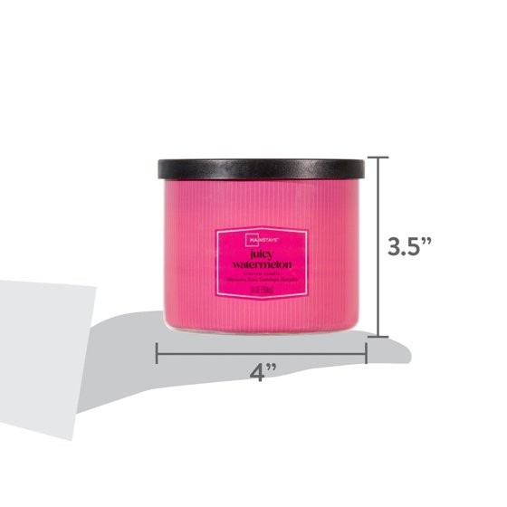 2 pack Mainstays 3-Wick Textured Wrapped Juicy Watermelon Scented Candle, 14 oz gallery