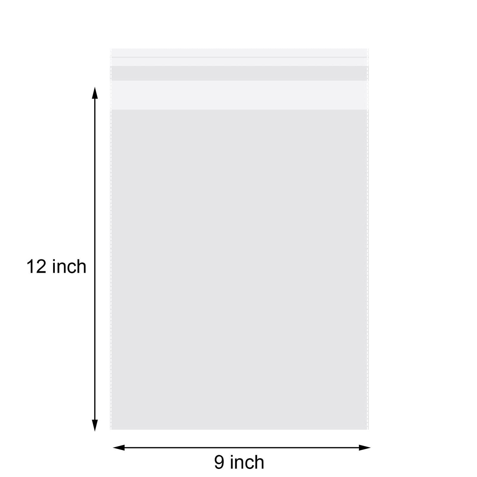 LOOKSGO 50pcs 9x12 Inch Resealable Poly Bags - Clear Self Sealing Bags for Pa... gallery