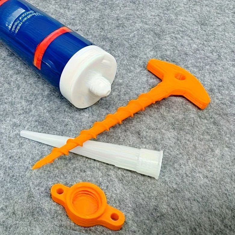 2pcs Silicone Seal Cap & Nozzle Removal Tool Set Prevent Drying Hand Tool - NEW gallery