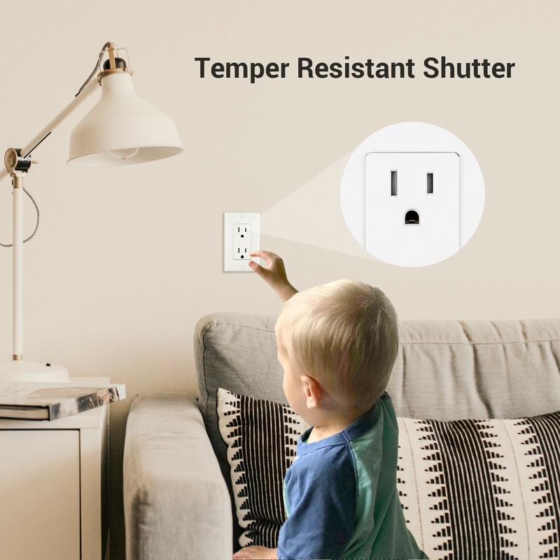 DEWENWILS 20-Pack Decorator Receptacle Outlet, Standard Wall Outlets, 15Amp/125V gallery