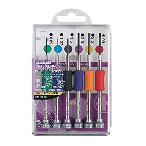 VESSEL Precision Hex Driver Set, 6 Pieces, TD-58 gallery