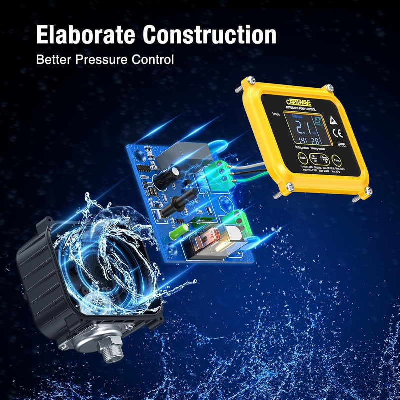 Smart Adjustable Pressure Switch for Well Pump, Automatic Water Pumps Switch, Dr gallery