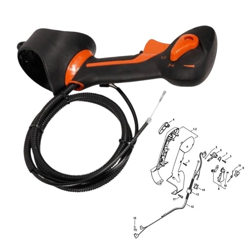 BR500 BR550 BR600 BR700 Throttle Control Handle with Cable Easy Install gallery