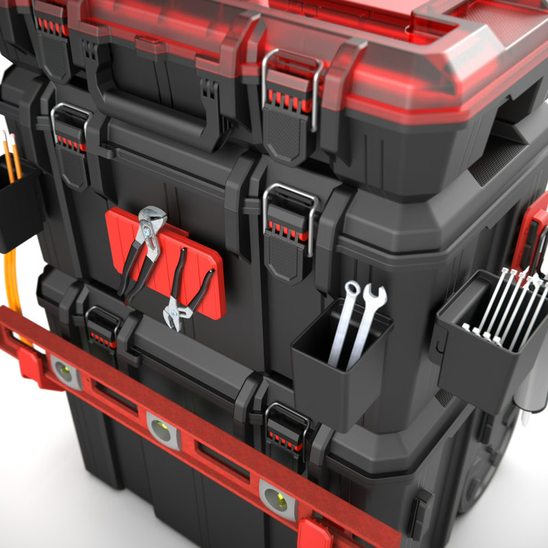 Hyper Tough Hyper Stack Heavy Duty 3 Piece Modular Rolling Tool Chest On Wheels gallery