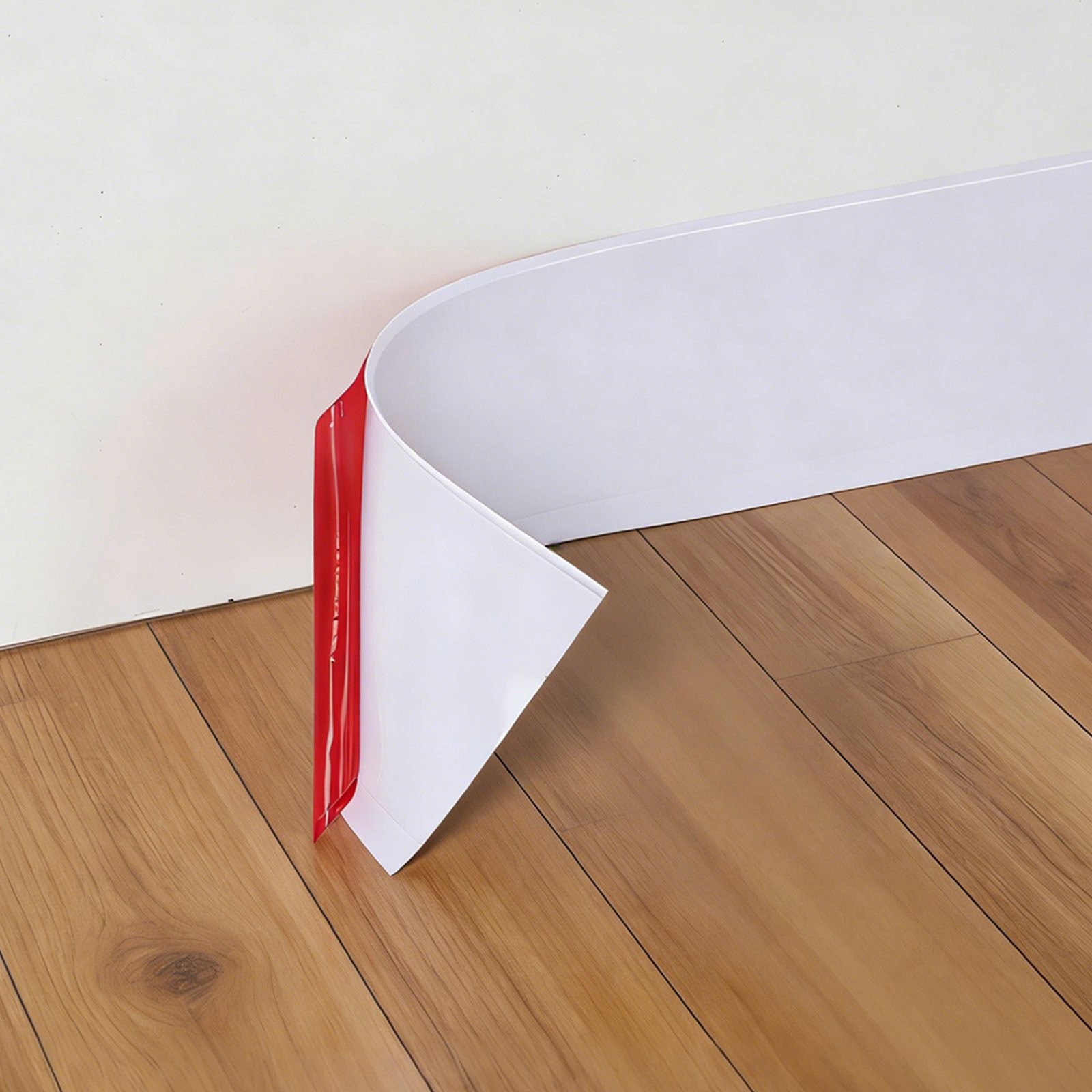 Flexible Baseboard Molding Trim 4 Inch -Adhesive Vinyl Wall Base 4 in x 100 Ft gallery