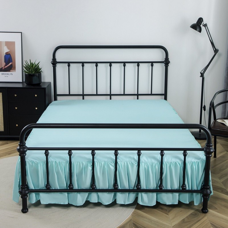 Luxury Dust Ruffle Microfiber 14"Drop Super Soft Pleated Bed Skirt Tailored Drop gallery