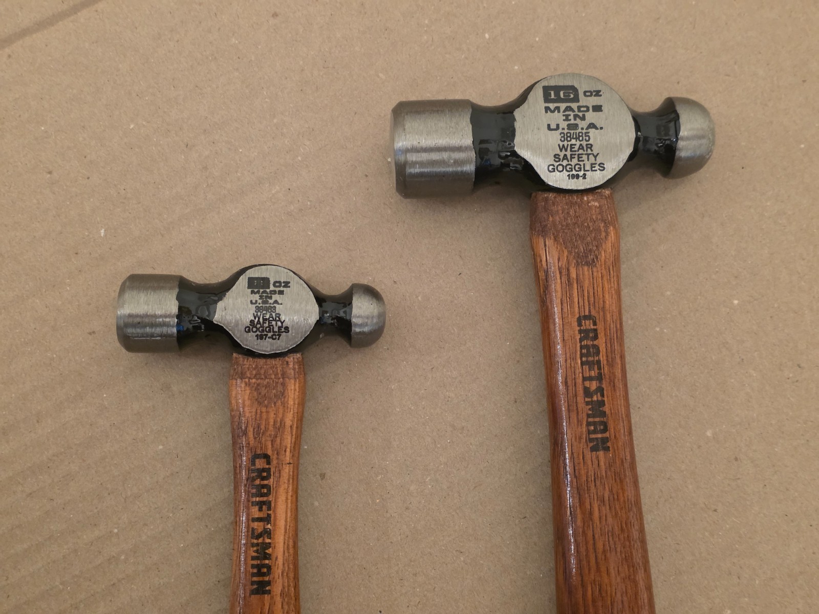 RARE BRAND NEW Craftsman hammer set: 8oz & 16oz, 38469 & 38485, made in USA gallery