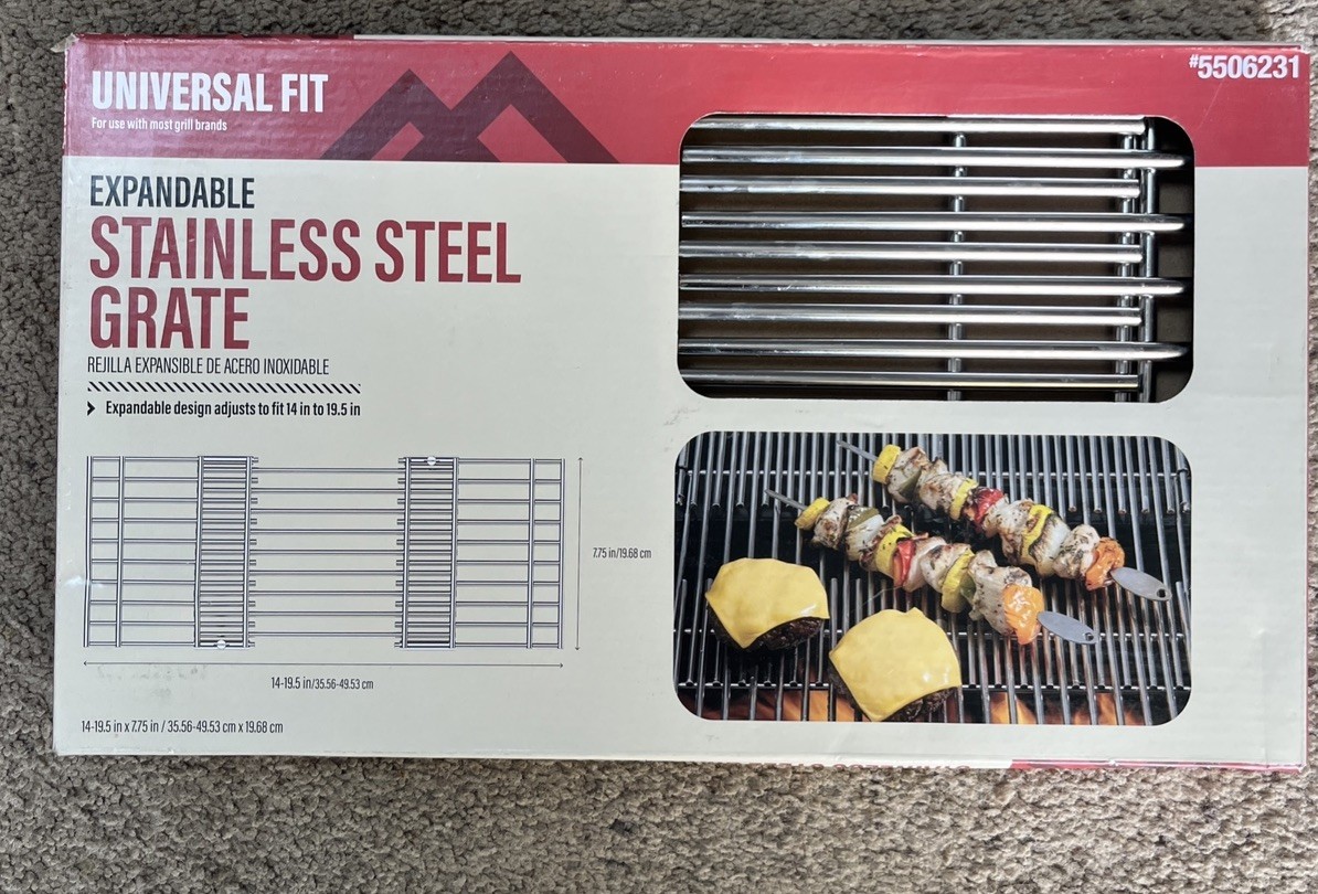 Universal Fit Expandable Stainless Steel Grate #5506231, For Grills BBQ Cooking gallery