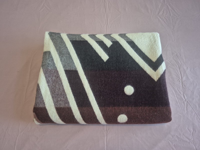 EXTRA LARGE, REVERSIBLE, ALPACA WOOL,MULTICOLOR BLANKET ECUADOR 74,8x91,33 in gallery