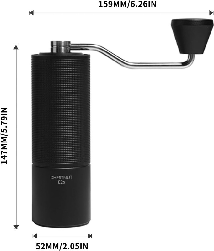 Compact Chestnut C2S Hand Coffee Grinder - Double Bearing for Precision Grinding gallery