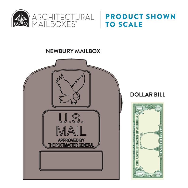 Architectural Mailboxes Newbury Plastic, Medium, Mailbox and Post Kit in Mocha gallery