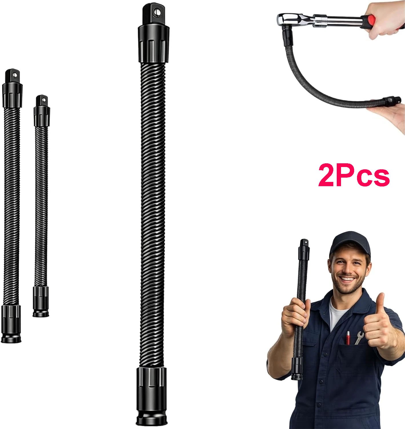 1/2 Flexible Shaft Extension Extender Torque Socket, Ratchet Spanners Connecting gallery