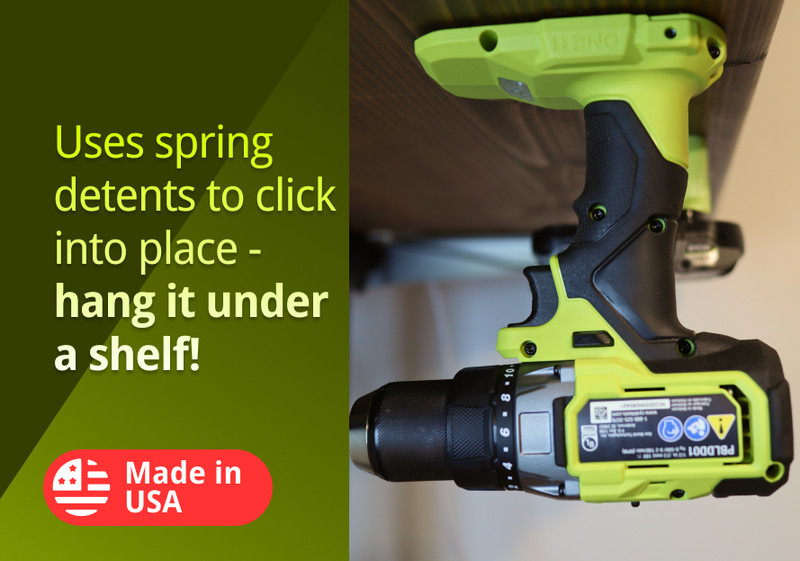 SNAP FIT! 6 Pack: Ryobi 18V ONE+ Tool Mounts / Hangers / Holders MADE IN USA gallery