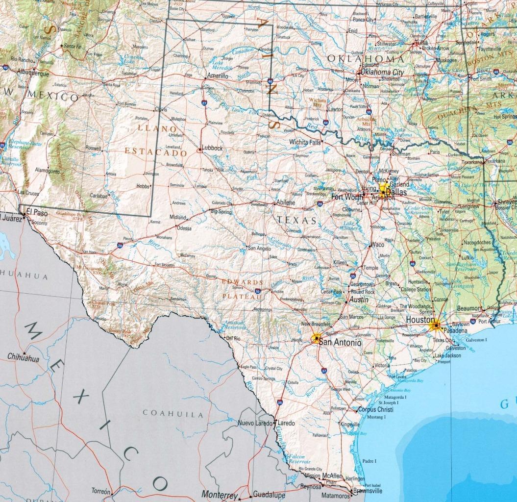 TEXAS STATE ROAD MAP GLOSSY POSTER PICTURE PHOTO PRINT highway city houston 3426 gallery