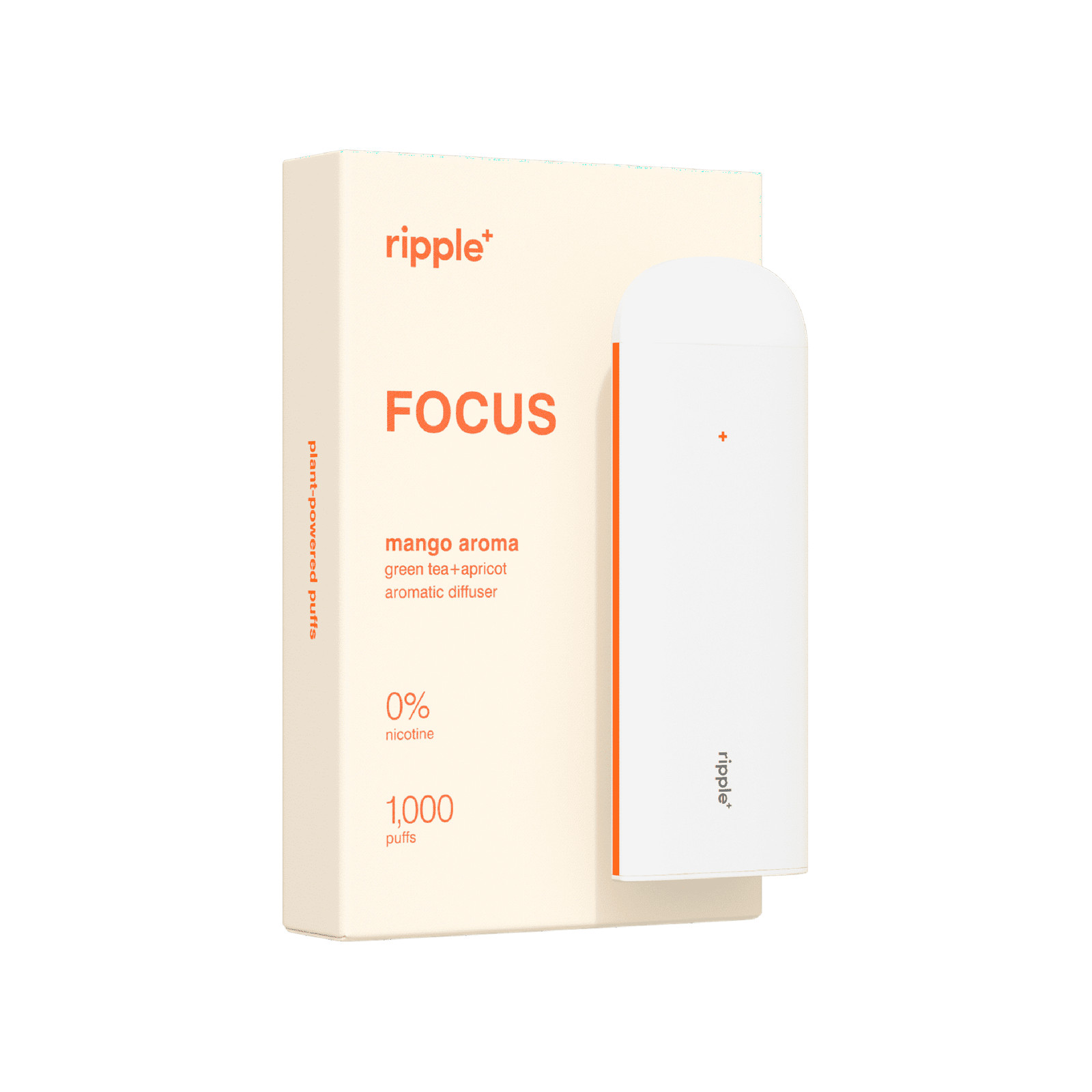 Ripple Mango 0% Nicotine Diffuser, Green Tea & Apricot Extracts, 1,000 Puffs gallery