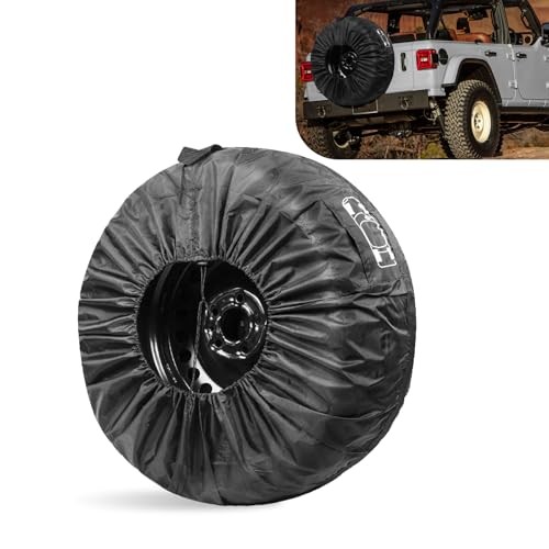 Spare Tire Cover, 190T Polyester Taffeta Tire Protector Covers, 1 PC Black #01 gallery