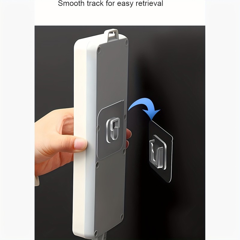 Clear Double-Sided Adhesive Wall Hooks,No-Drill Suction Cup for Bathroom Kitchen gallery