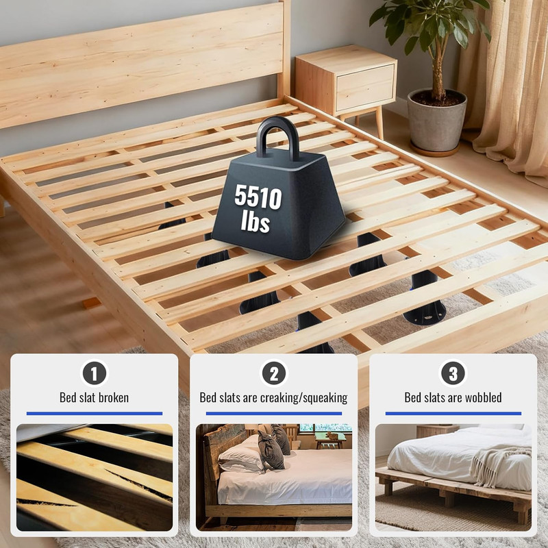 8PCS Adjustable Height Bed Support Legs 8.4-13.5 Inch, Bed Frame Support Legs fo gallery