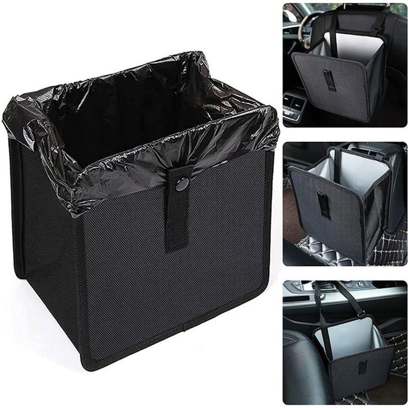 Universal Car Waterproof Storage Bag Box Hanging Trash Tin for Rear Seat gallery
