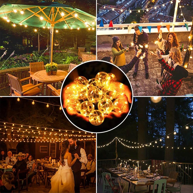 38FT LED String Light with 30 Lights for Patio Garden Backyard Party Yard Deck gallery