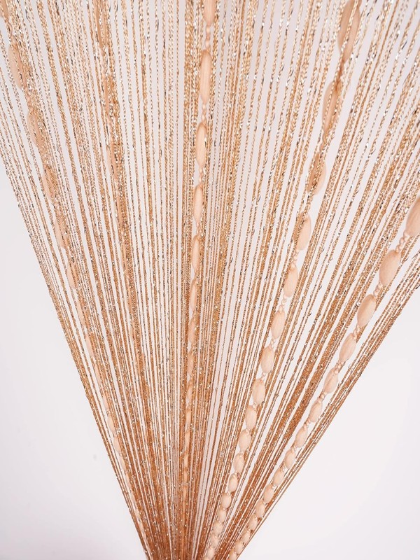 Door String 39x79 Inch Curtains Champagne Panel Soft Balls Romantic Glitter gallery