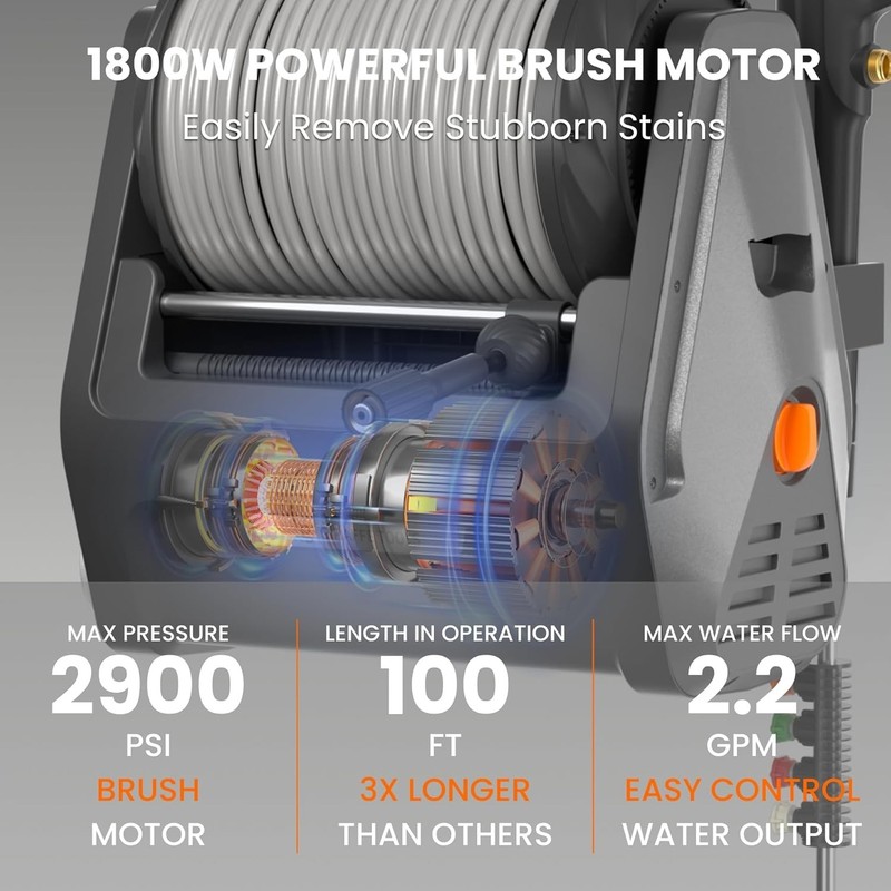 Giraffe Tools Max2900 PSI Electric High Pressure Washer Cleaner Power Washer 30M gallery