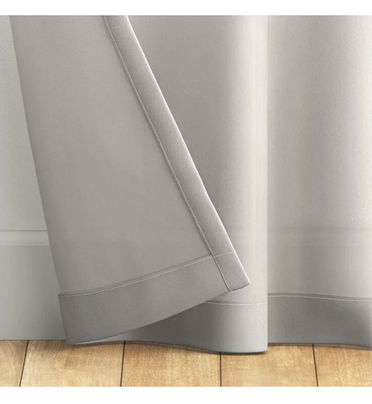 Room Essentials Sheer Voile Window Curtain ONE Panel Gray 60"W x 84"L gallery