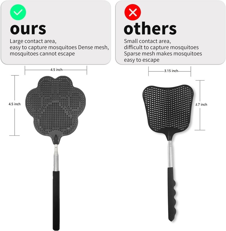 Practical Hand-Powered Fly Swatter with Ergonomic Design - Perfect for Any Space gallery