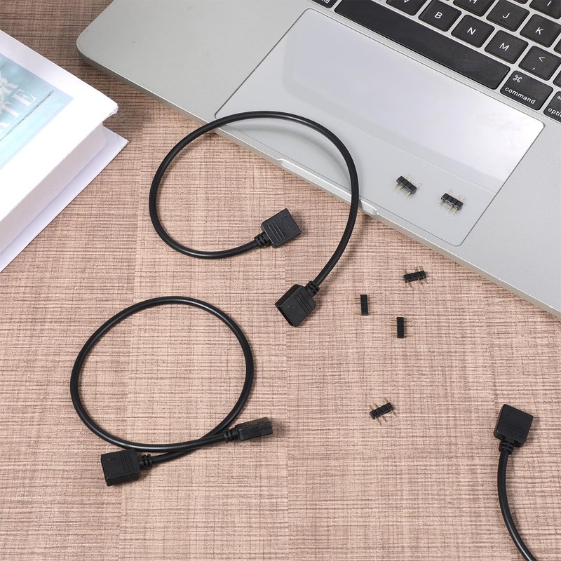 5 PCS ARGB Extension Cable, ARGB Splitter 5V 3 Pin Addressable RGB Cables, Fe... gallery