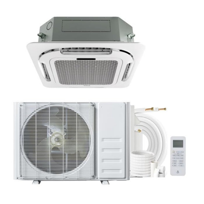 ✅12000 BTU Ceiling Cassette Mini Split Air Conditioner Cooling & Heating R454B gallery