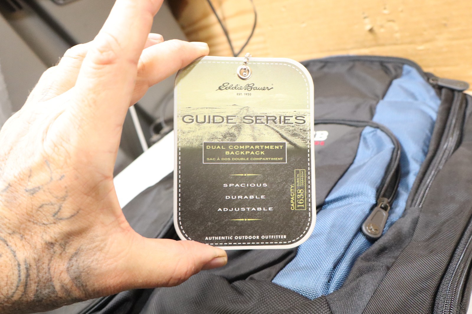 eddie bauer guide backpack Dual compartment Blue Vintage 2