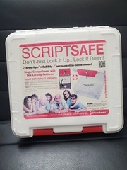 Script Safe Prescription Lock Box, 10” L x 10” W x 4” H – with Two Keys! ~NEW~